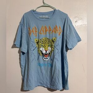 Blue Def Leppard Graphic T-Shirt‎ nwot unisex “high n dry” graphic design